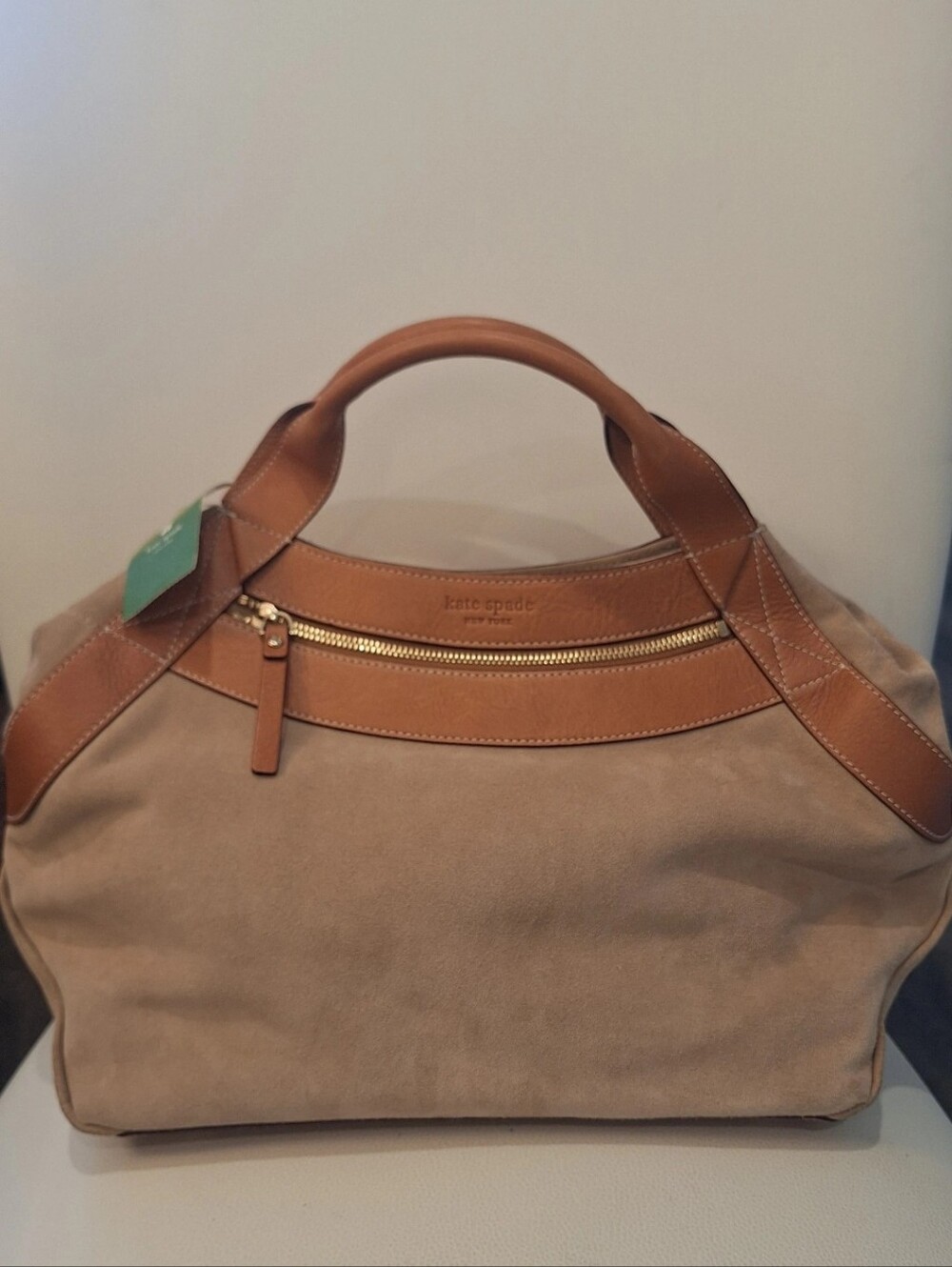 Kate Spade Tan Suede Top Handle Bag NWOT - Picture 4 of 10